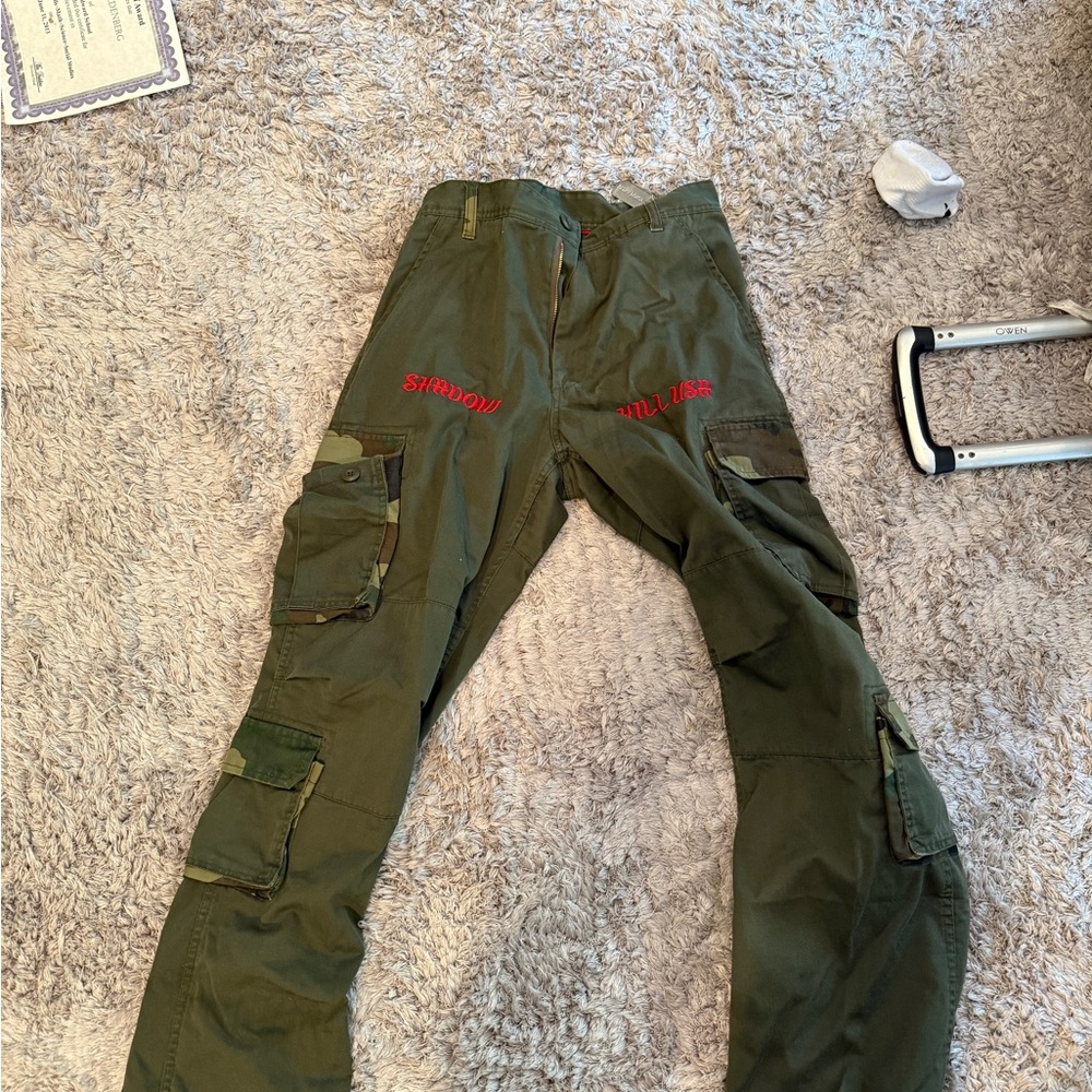 Shadow Hill Olive Cargo Jeans